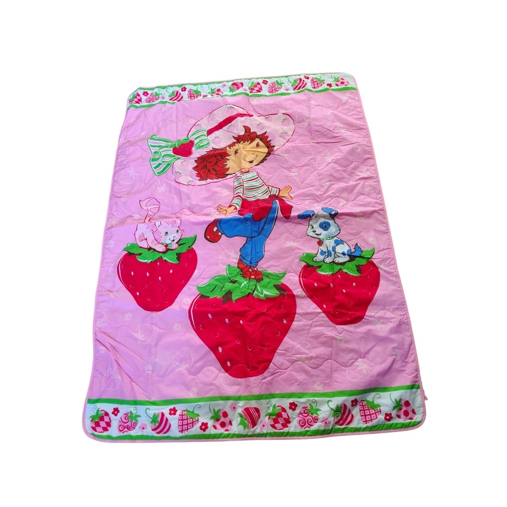 Strawberry Shortcake blanket 2005 Y2K Rare Throw